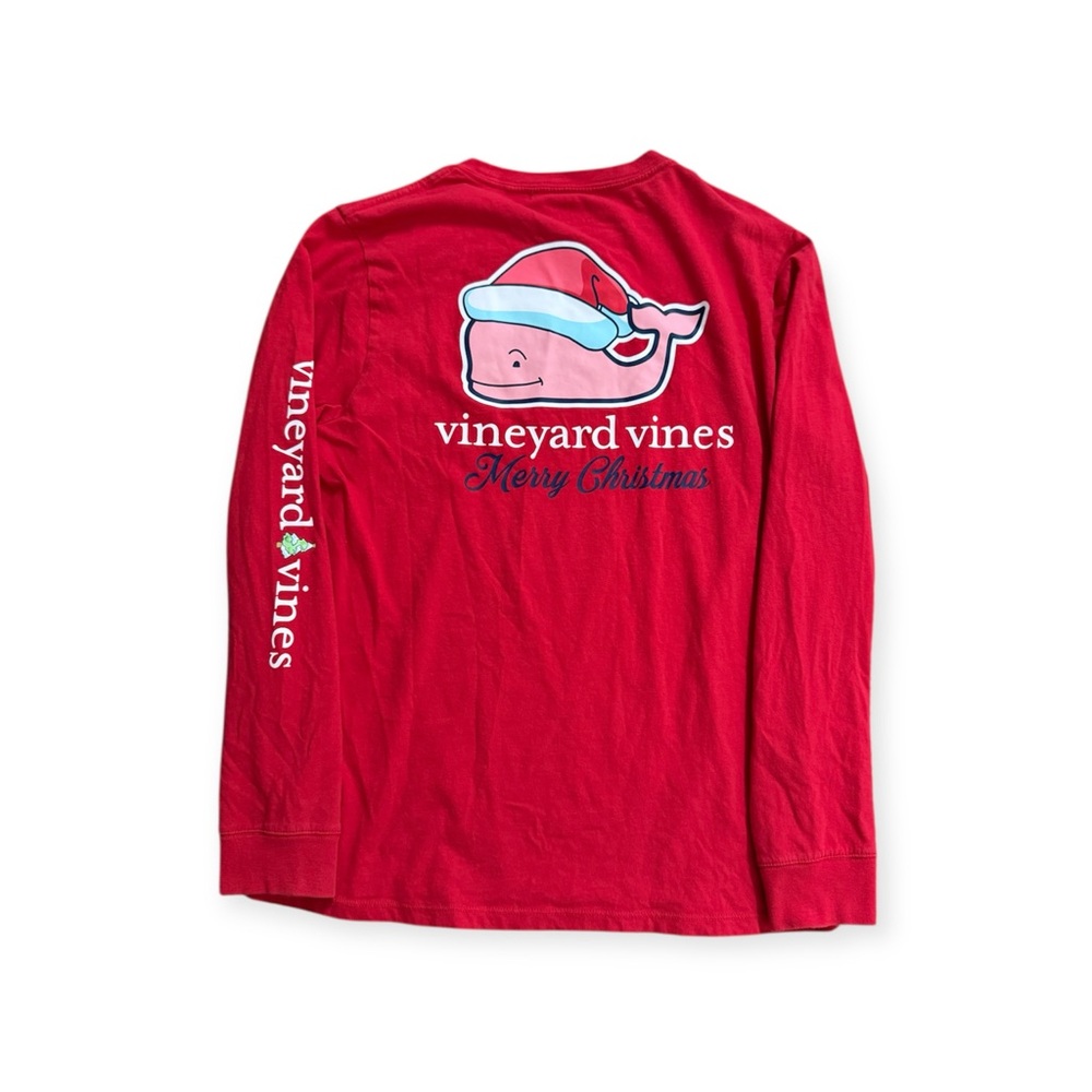 Vineyard Vines Santa Whale‎ Long-Sleeve Pocket Tee